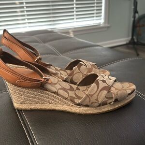 Good condition Coach wedge sandals